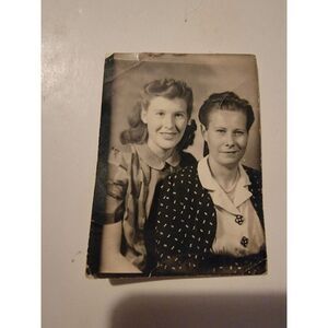 Vintage Black And White Photograph Two Women From 1939-1940